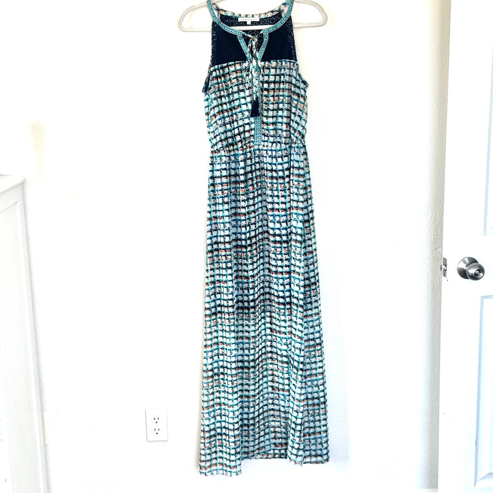 Daniel Rainn DR2 Maxi Dress Navy Geometric LOT OF 2 Size S Small - Picture 14 of 16
